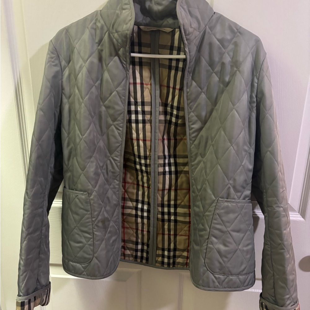 Burberry Gray Quilted Puffer Jacket